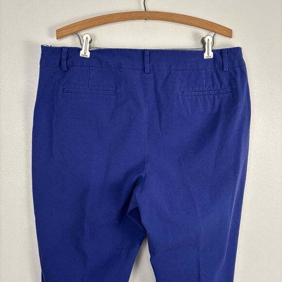 Talbots Heritage Women’s Size 16 Blue Cotton Blend Side Zip Ankle Pant READ - Picture 2 of 7